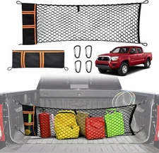 Rear Trunk Envelope Style Cargo Net For Toyota Tacoma 2005-24/Santa Cruz 2022-24
