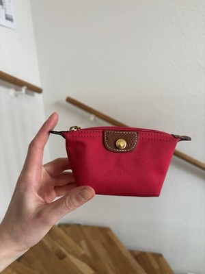Longchamp le pliage Portemonnaie Geldbörse Münzenetui clutch mini rot magenta