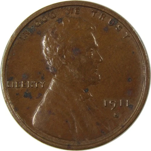1911 S Lincoln Wheat Cent XF EF Extremely Fine Penny SKU:I26118