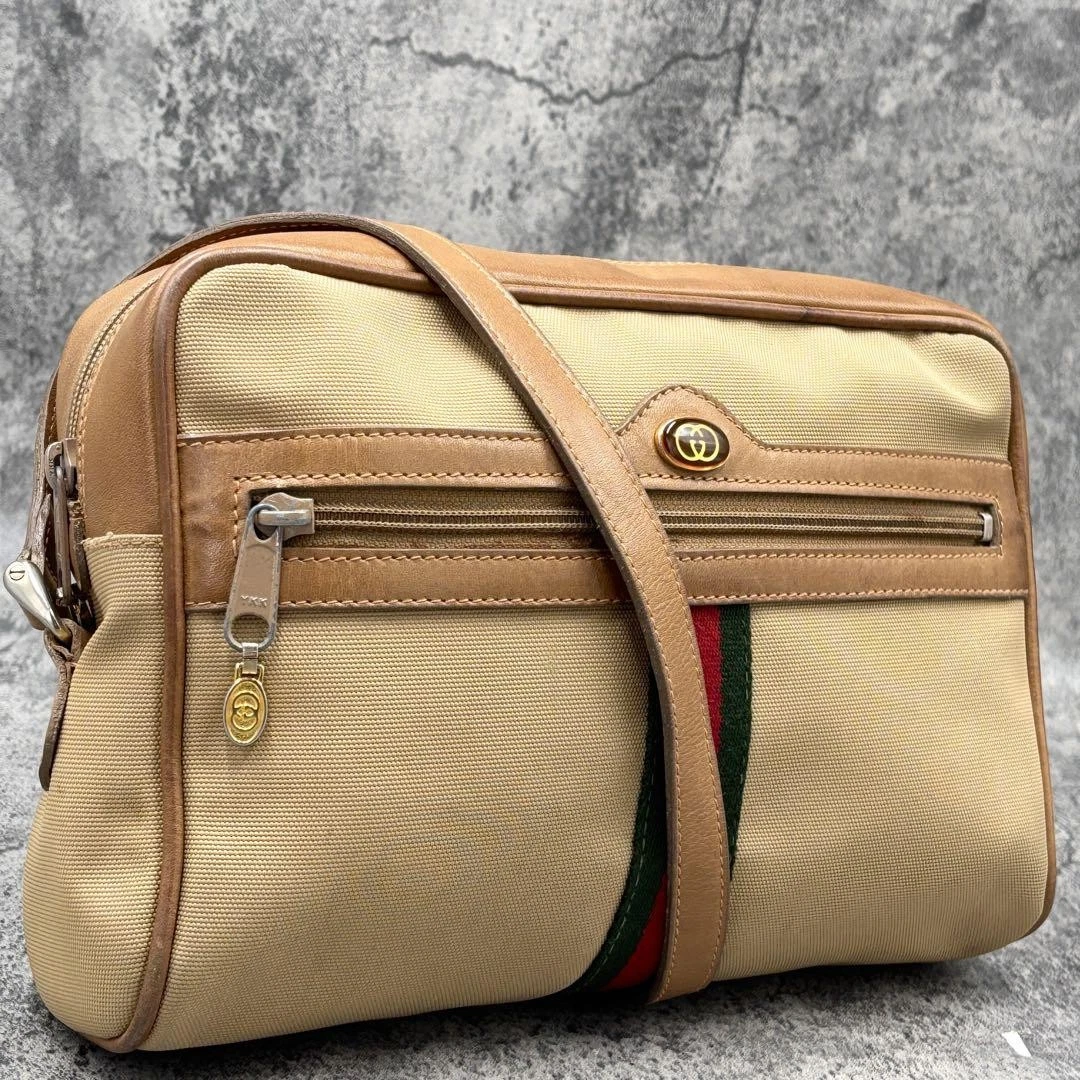 Sac à bandoulière GUCCI Sherry Line cuir beige #PGEE24