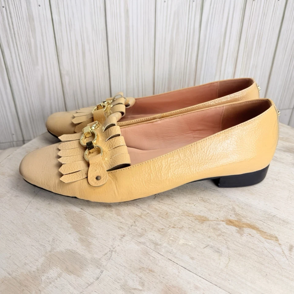 Mocasines Kate Spade para mujer talla 8 beige New York Karen Kiltie flecos aspecto elegante Foto 2 de 4