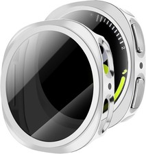 2 Pack Privacy Screen Protector Case for Samsung Galaxy Watch 8 40mm, Silver