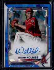2021 Bowman Sapphire #BSPA-WH William Holmes Chrome Auto