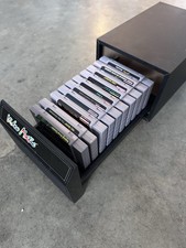 Nintendo SNES Game Cartridge Lot w/ Storage Case - Donkey Kong, Mario, Pac-Man