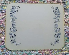 CORNING Colonial Mist Cutting Board Counter Saver Portable Glass 12×15 Floral 