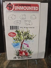 Ai-Art Impressions Watercolor Rubber Stamps~ #5016 WC Mini Critter Set