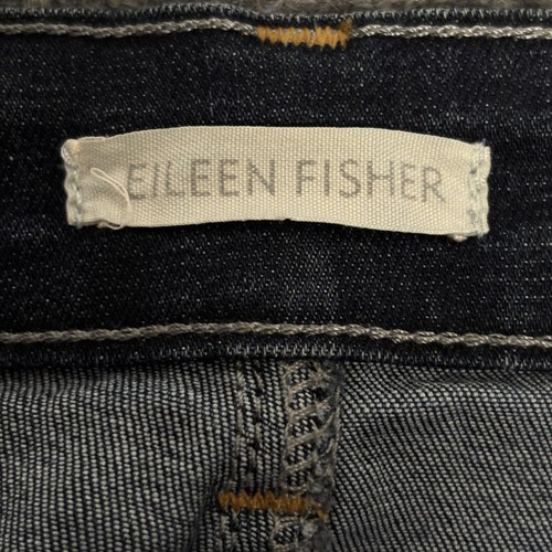 Eileen Fisher Jeans Womens 12 Dark Wash Stretch Organic Cotton Straight Leg - Picture 5 of 17