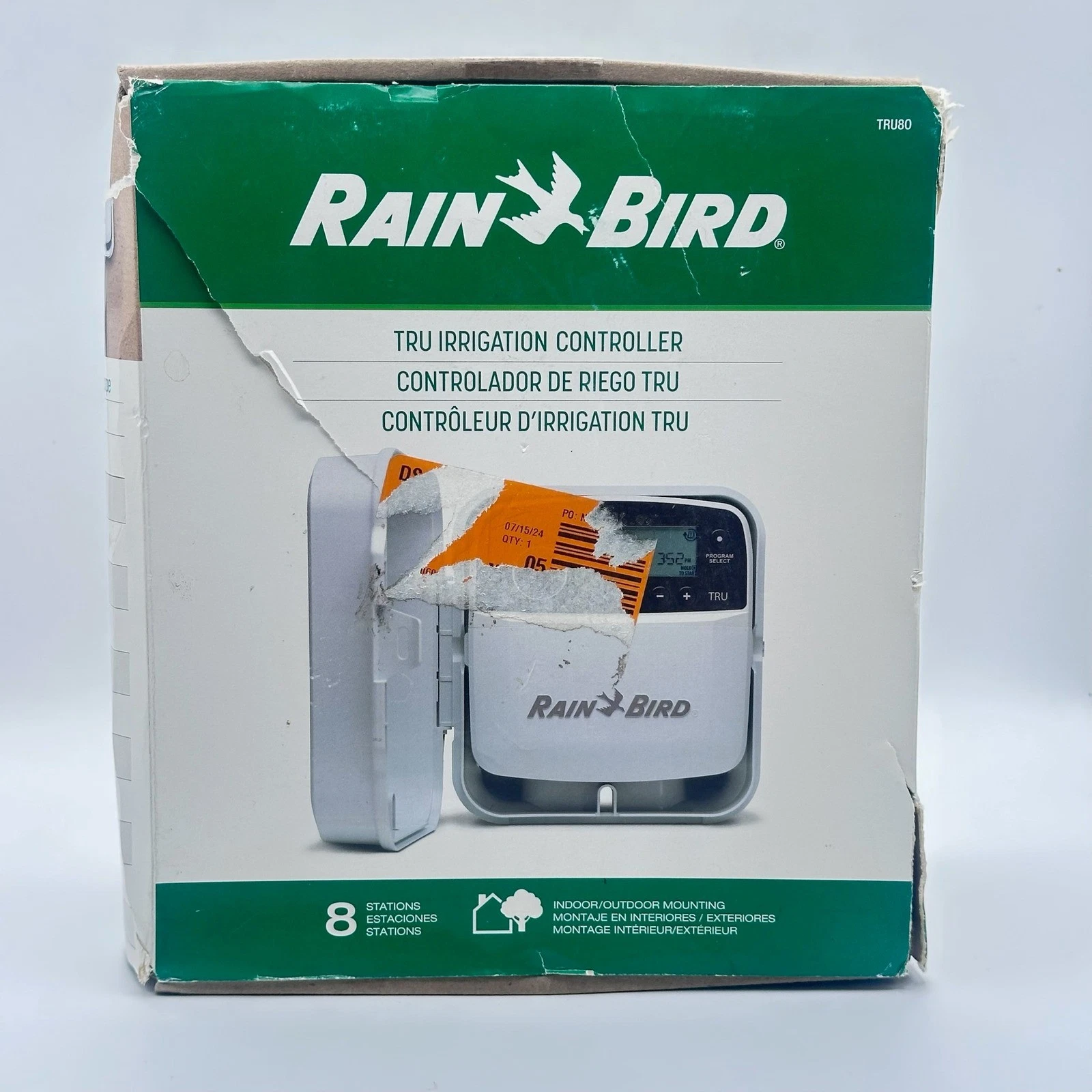 Rain Bird TRU 8 Station Irrigation Controller Indoor Outdoor Mounting
