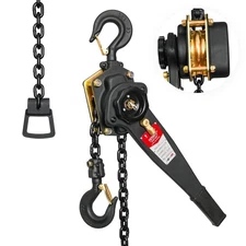 Upgrade Lever Chain Hoist(0.75T/1.5T) 10FT,  Come Along Winch Oil-Free G80 Chain