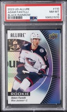 2023 UD ALLURE BLACK RAINBOW #110 ADAM FANTILLI PSA 8