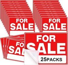 Seajan 25 Pcs for Sale Signs for Car 9 x 12 Inches Auto Sales Signs Vehicle, Hou