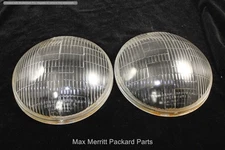 1938 PLYMOUTH RITEWAY HEADLIGHT LENS PAIR HEADLAMP 3658