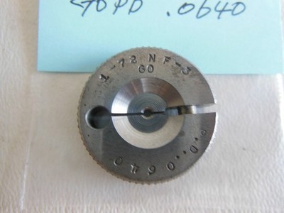 Thread Ring Gage 1-72 NF-3 GO PD .0640
