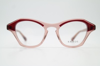 Kaleos Crane Red Transparent Oval Eyeglasses Frame New
