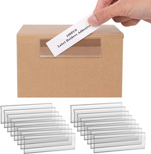 100-Pack 4" x 1" Shelf Tag Label Holders Adhesive Clear Shelf Tag Index Card Poc