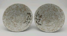 Japanese Ceramic Andon Rice Noodle Shino Soba Bowl 7 1/2” Set of 2