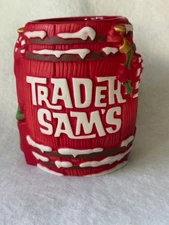 2023 Trader Sam's Enchanted Tiki Bar Holiday Rum Barrel Tiki Mug Red Shipwrecked