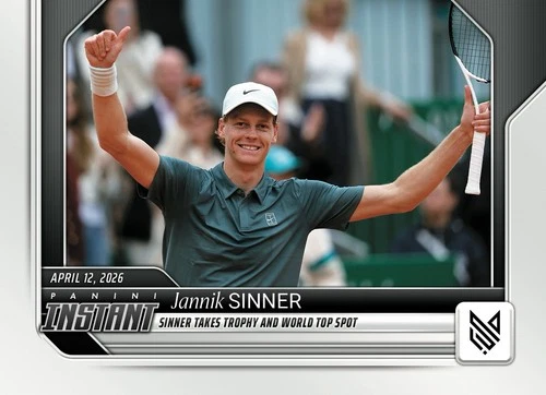 PANINI INSTANT TENNIS 2026 #01 JANNIK SINNER CARD FRANCE MONTECARLO PREORDER