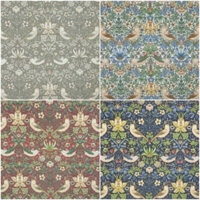 Outdoor Stoff wasserabweisend William Morris Digital Strawberry Thief