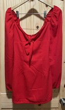 Fashion nova red long sleeve mini dress size small new with tags