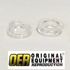 1967 Camaro Plastic Door Locking Knob Ferrules Clear Plastic Pair Dynacorn K587