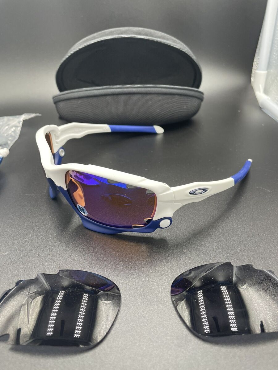 oakley jawbone matte white/blue w blue iridium lenses b1b