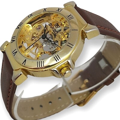Schweizer Skelett 33mm 2000er Calibre Mechanisch Lebrocantheure Uhr Vintage