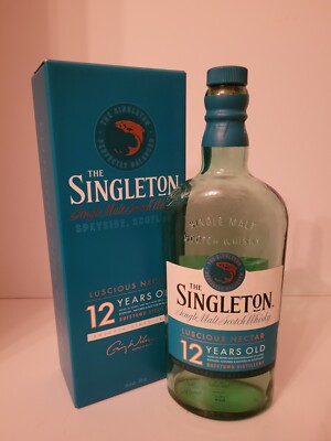 SINGLETON WHISKY 12 YEARS EMPTY BOTTLE  - ( BOXED )