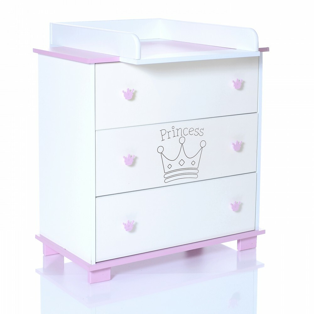 pink baby changing unit