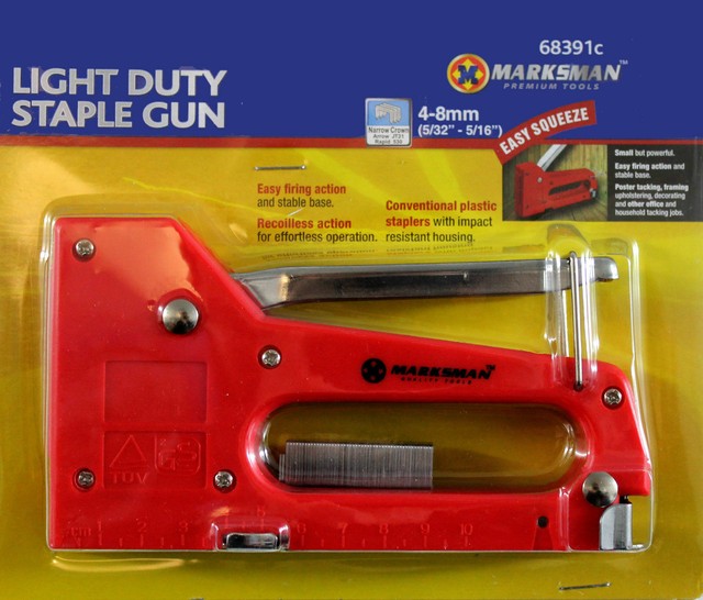 Staple Gun Includes Staples Stapler Suitable for 4mm8mm Red Marksman
