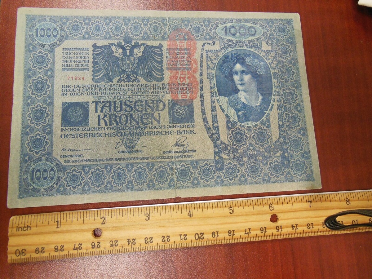 Austria 1920 One Thousand (1000) Kronen Note | eBay