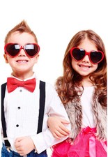 FUN HEART SHAPE SUNGLASSES LOVE PARTY PINK RED ADULT KIDS