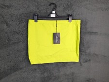 PLT shape lime stretch micro mini skirt size 16 elastic waist New