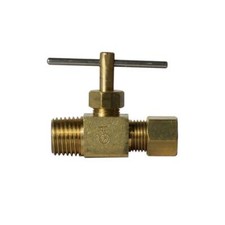 Primex 80562 1/4 Inch Comp x 1/8 Inch MIP Straight Needle Valve