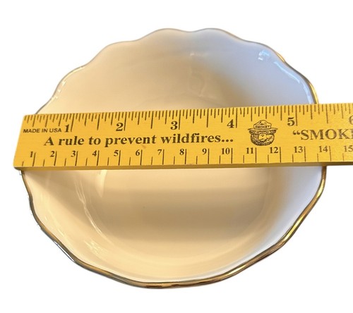 Lenox Rose Blossom Bowl 5.5" Scalloped Gold Trimmed Edge - Picture 10 of 10