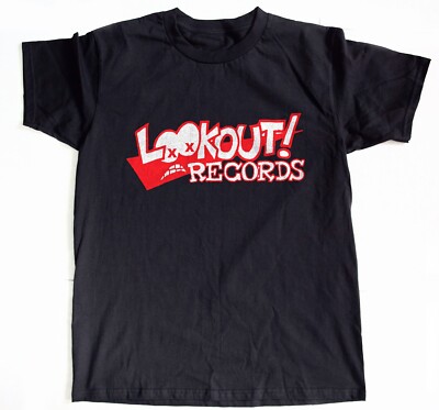 Lookout Records Death Logo Black Unisex T-shirt Size S-5XL