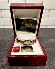 "Reloj Pulsera Damas 6 1/4"" Elgin Tono Cobre y Dorado EG9857 Caja Original"