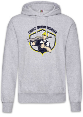Construction Worker I Hoodie Kapuzenpullover Housebuilder Bricklayer Homebuilder
