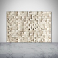 Tulup Kitchen Glass Splashback 100x70 Wooden cubes