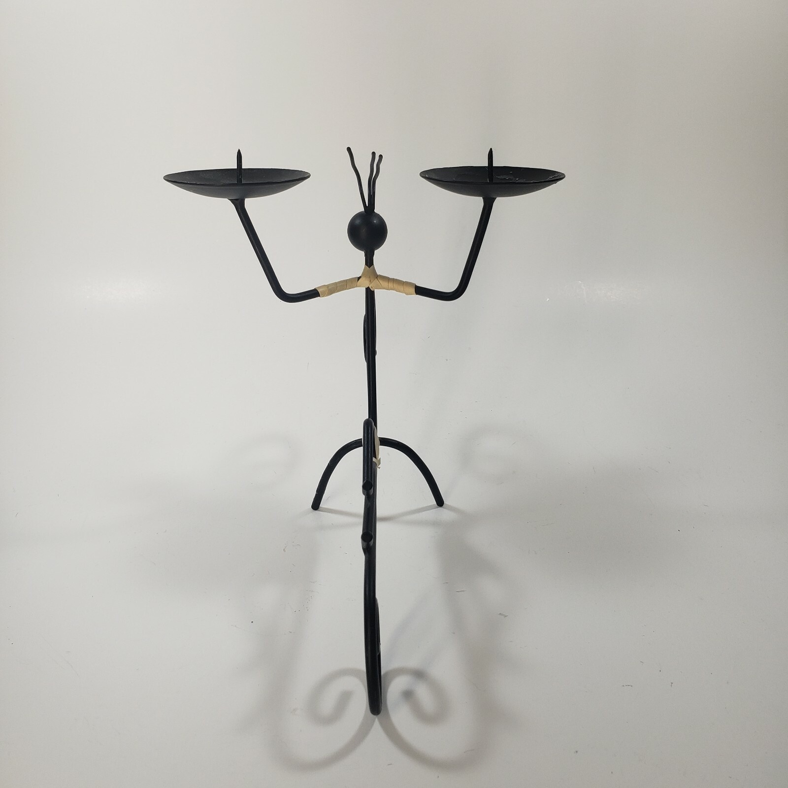 African Style Metal Candlestick Art Candle Holder Decor Figurine Boho