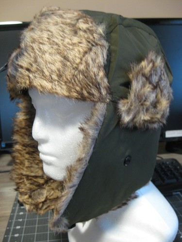 John Boy Trapper Bomber Hunting Hat - Faux Fur Headwear - Army Green - OSFM - Picture 9 of 14