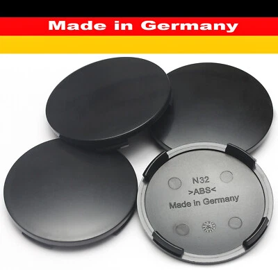 4x N32 Nabenkappen Felgendeckel 64 mm Rial Alutec Anzio schwarz