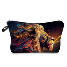Lion Makeup Bag Cute Small Makeup Organizer Bag Travel Toiletry Zipper Pouch ...