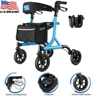 WALK MATE Rollator Walker Seniors Folding Lightweight Walking Aid 4 x 8" Wheels