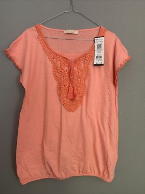 Top Tshirt Orange Cache Cache Gr.4 Gr. XL Neu