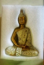 Buddha Statue for Home Decor Gold 9”-Buddha Statues for Zen Decor Spiritual NEW