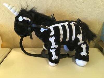 Skeleton Unicorn Shoulder Bag, Black Australia