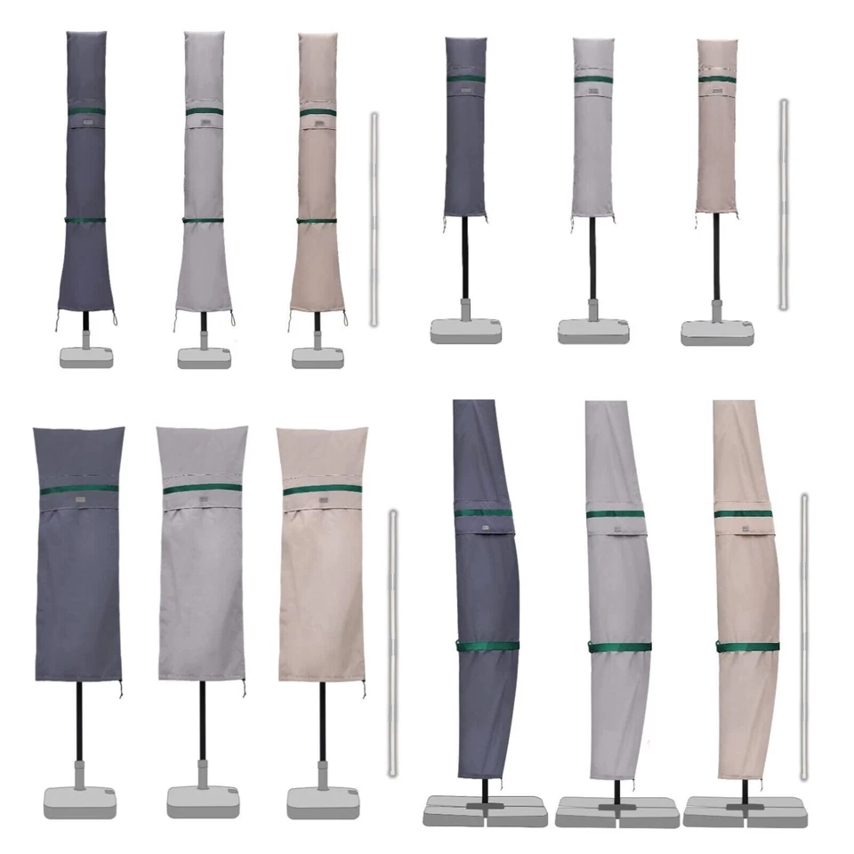 Sekey Sonnenschirm Schutzhülle Ampelschirm Abdeckung Hülle mit Reißverschluss