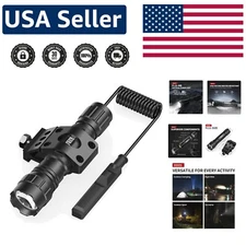 Waterproof Tactical Flashlight 1200 Lumens with Picatinny Mount and Accessories