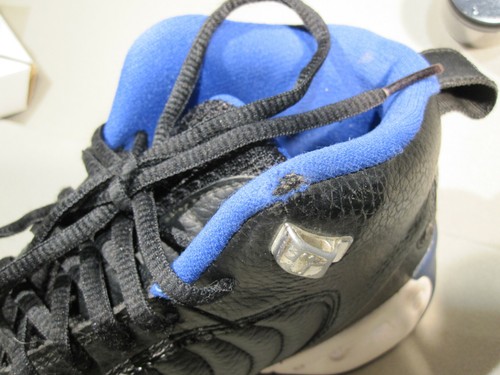 Boys Sz 5 Black Blue White Air Jordan Jumpman Pro Retro Leather Shoes 907973-006 - Picture 8 of 9